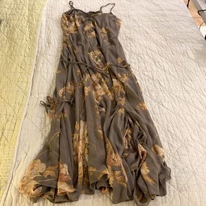Lulu gray floral maxi dress